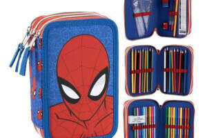Astuccio 3 zip Cerdà Spiderman